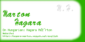 marton hagara business card